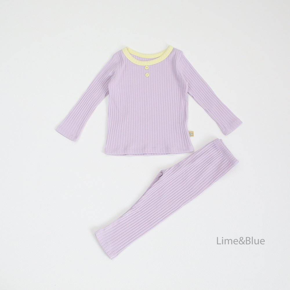 Lime&Blue 套裝 上下 Kids 라임앤블루 슈크림모달골지실내복-規格圖10