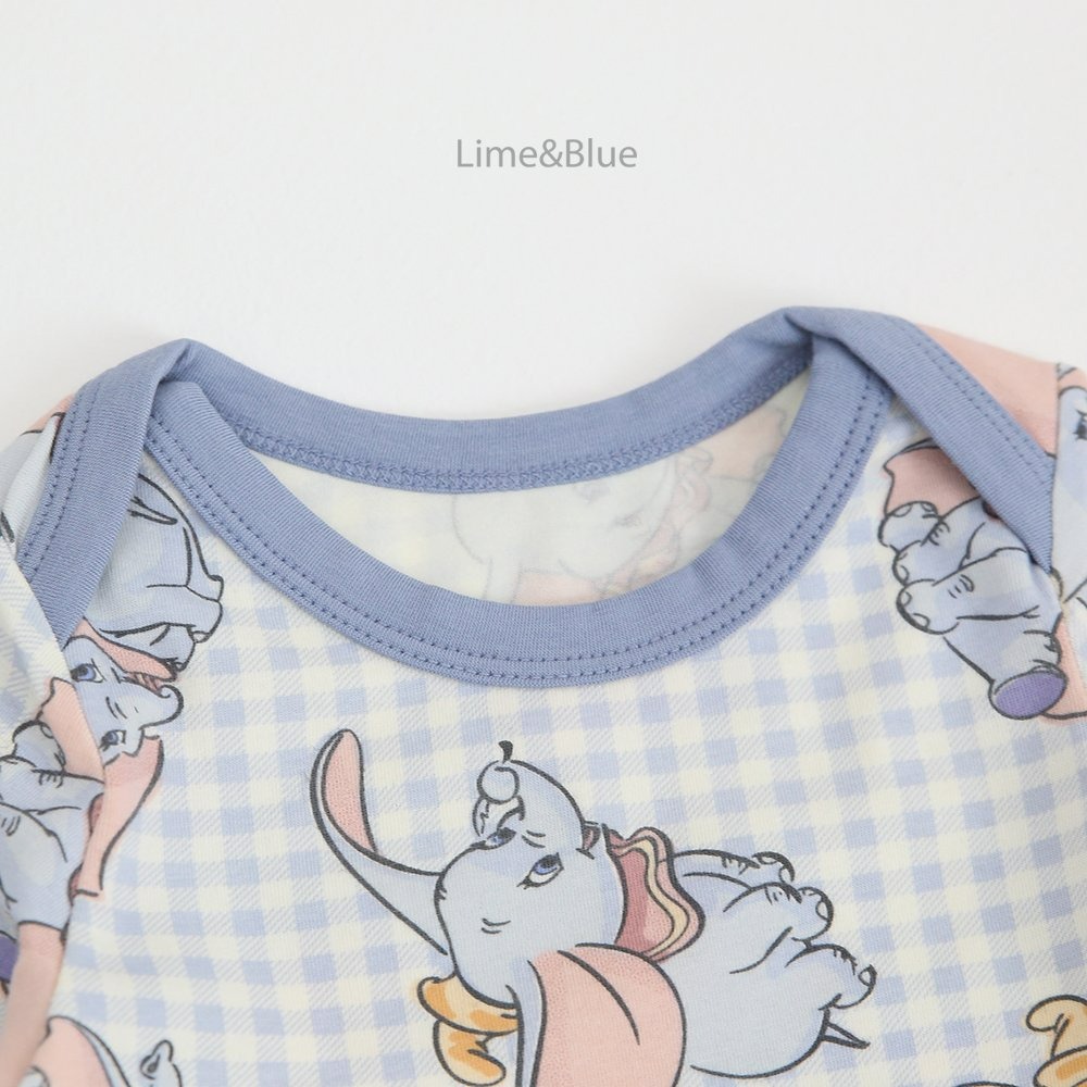 Lime&Blue 套裝 上下 bebe 라임앤블루 체크프렌즈베이비세트-細節圖4