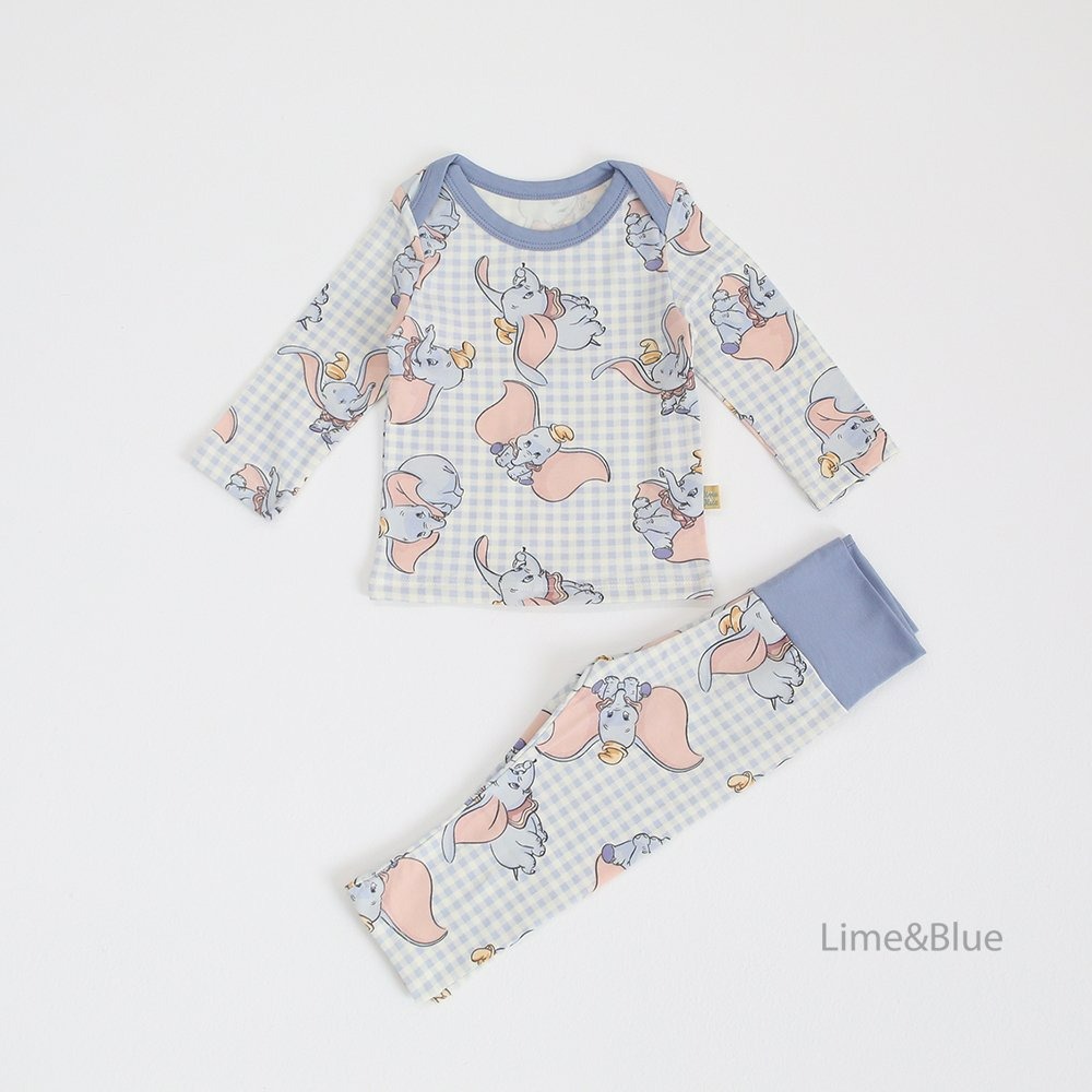 Lime&Blue 套裝 上下 bebe 라임앤블루 체크프렌즈베이비세트-規格圖8