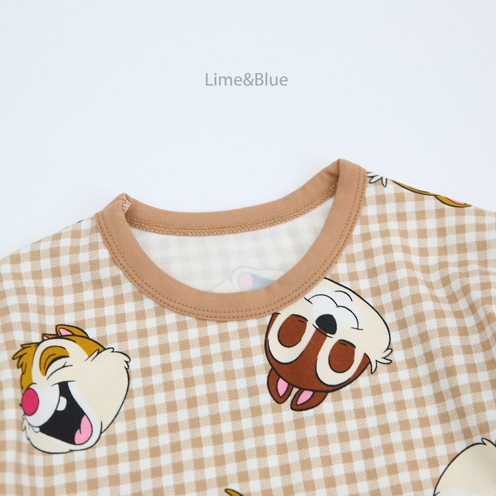 Lime&Blue 套裝 上下 라임앤블루 체크프렌즈실내복-細節圖5
