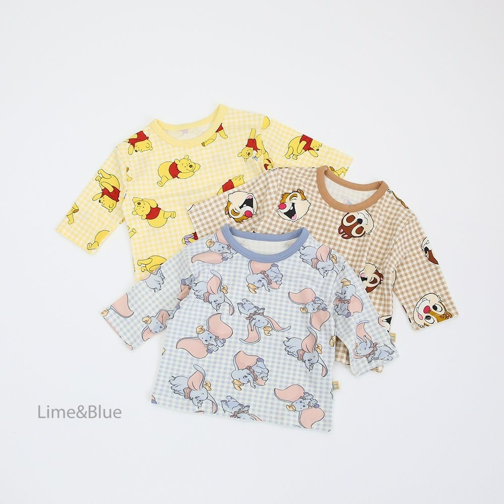 Lime&Blue 套裝 上下 Kids 라임앤블루 체크프렌즈실내복-細節圖4