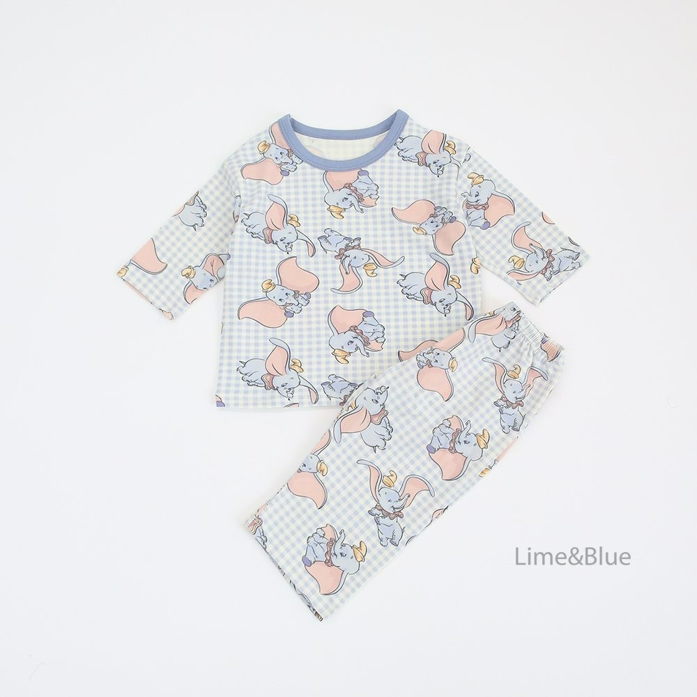 Lime&Blue 套裝 上下 Kids 라임앤블루 체크프렌즈실내복-規格圖9