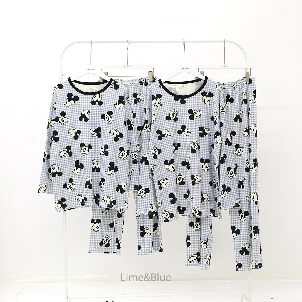 Lime&Blue 套裝 親子裝 라임앤블루 체크프렌즈실내복(성인)-細節圖8