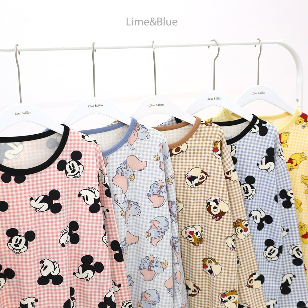 Lime&Blue 套裝 親子裝 라임앤블루 체크프렌즈실내복(성인)-細節圖9