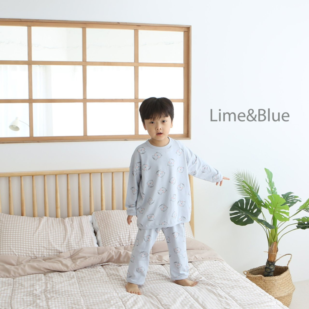 Lime&Blue 套裝 上下 라임앤블루 댕댕이상하세트-細節圖2