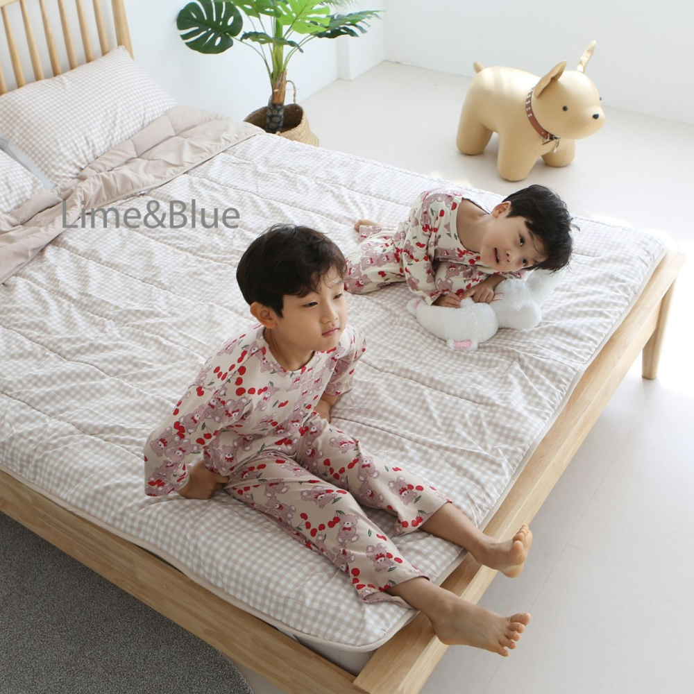 Lime&Blue 套裝 上下 라임앤블루 체리곰상하세트-細節圖4