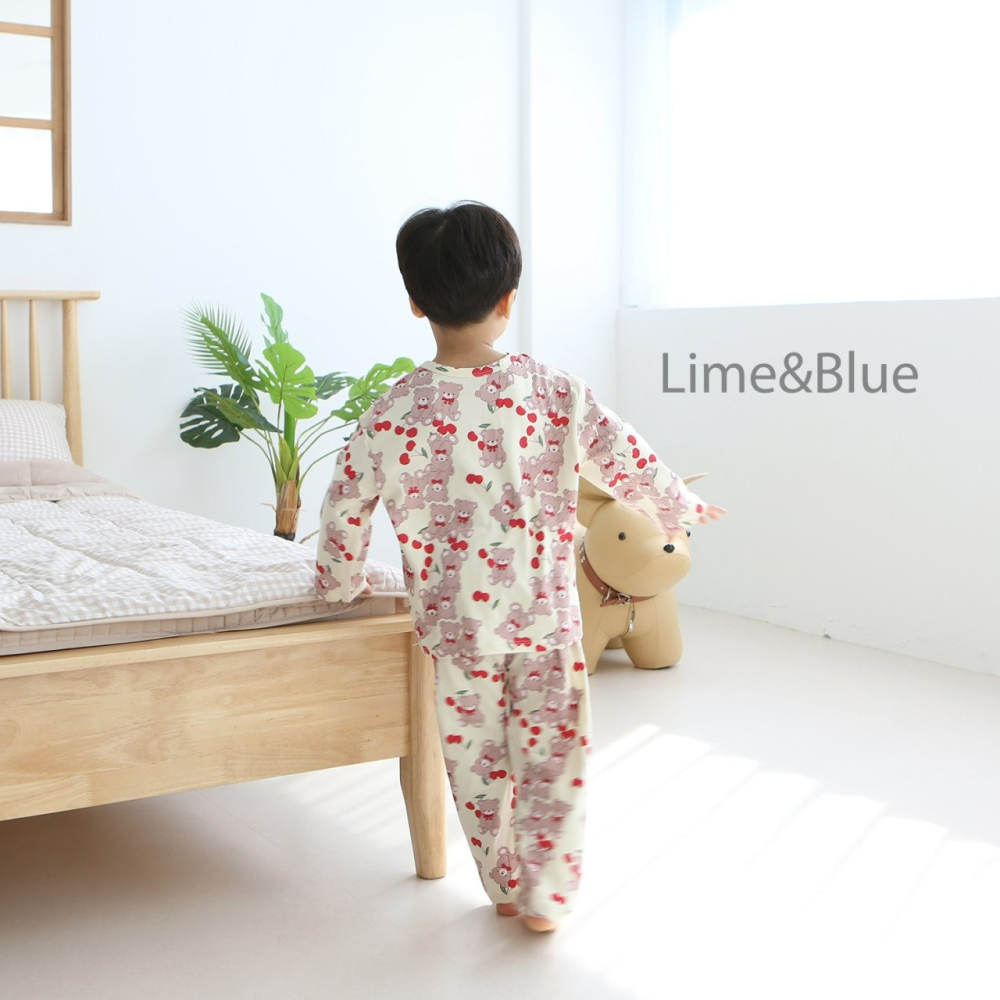 Lime&Blue 套裝 上下 라임앤블루 체리곰상하세트-細節圖6