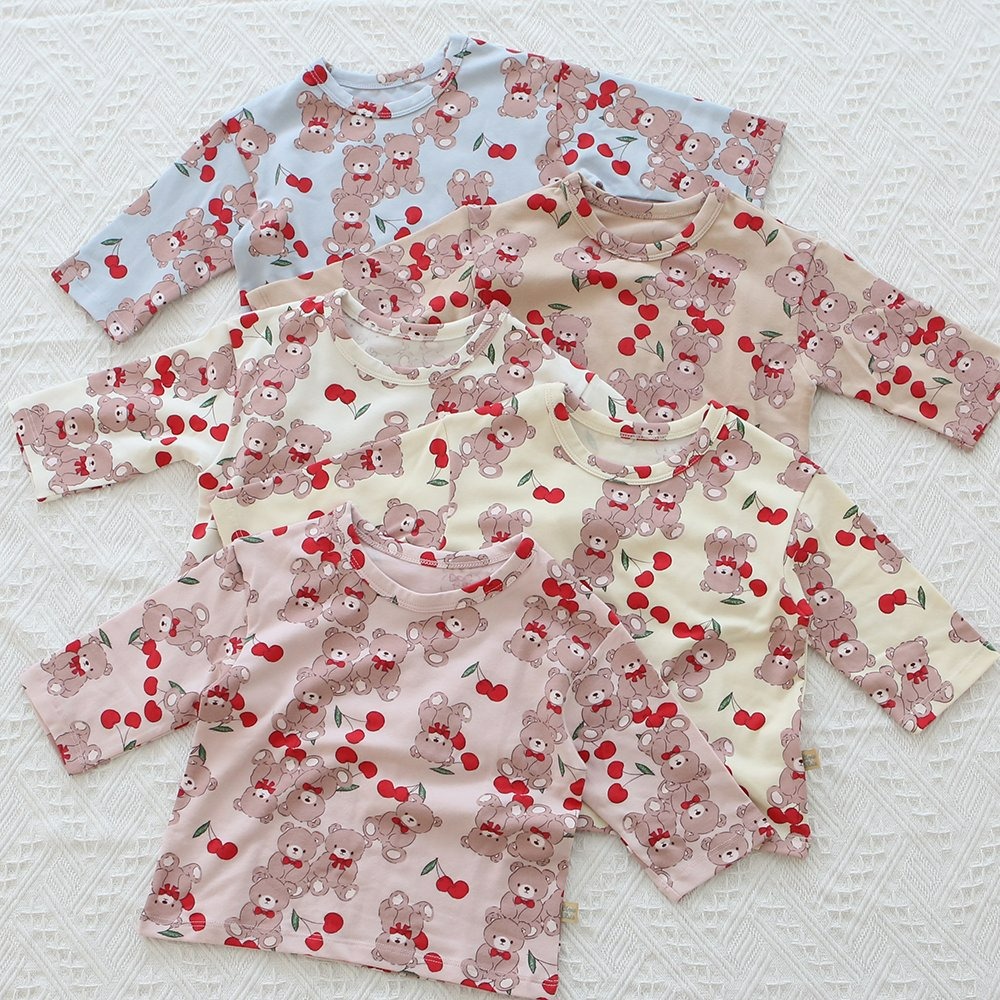 Lime&Blue 套裝 上下 라임앤블루 체리곰상하세트-細節圖8