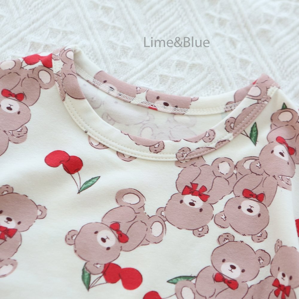 Lime&Blue 套裝 上下 라임앤블루 체리곰상하세트-細節圖9