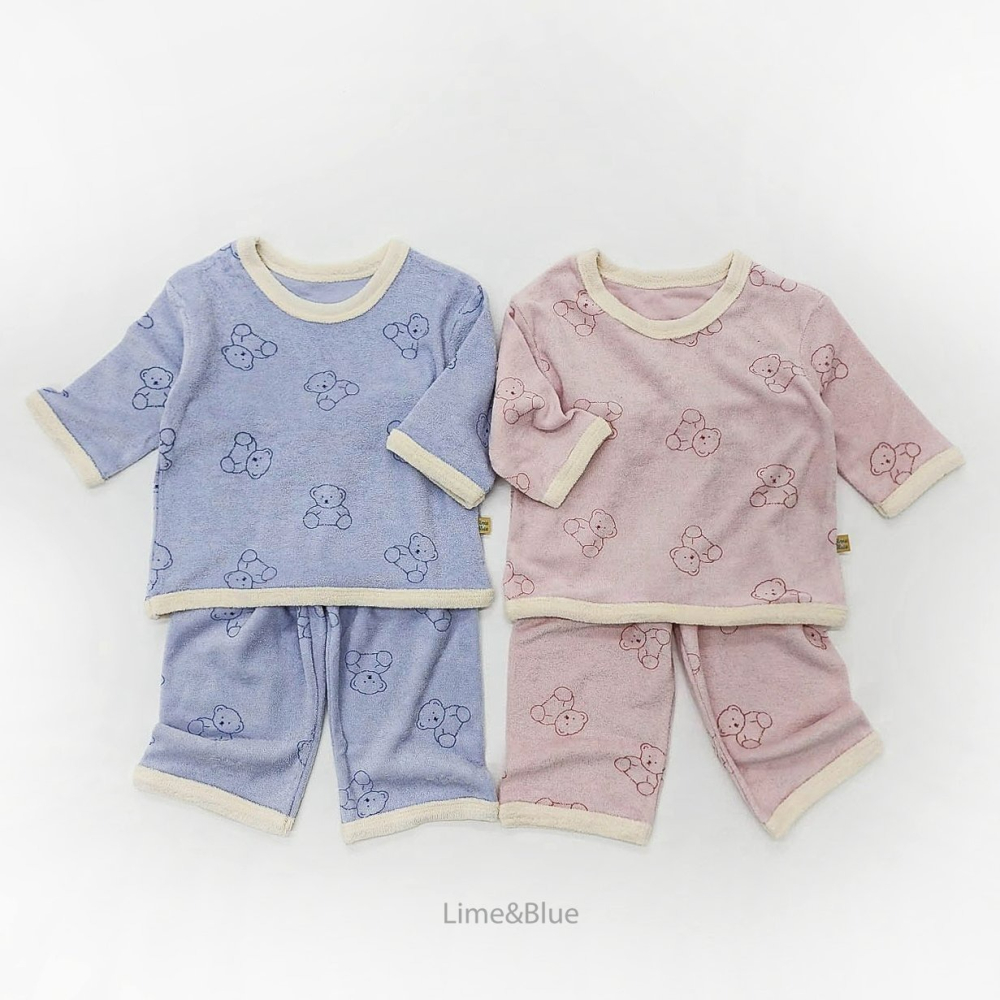 Lime&Blue 套裝 上下 라임앤블루 라인곰돌이테리상하세트-細節圖2