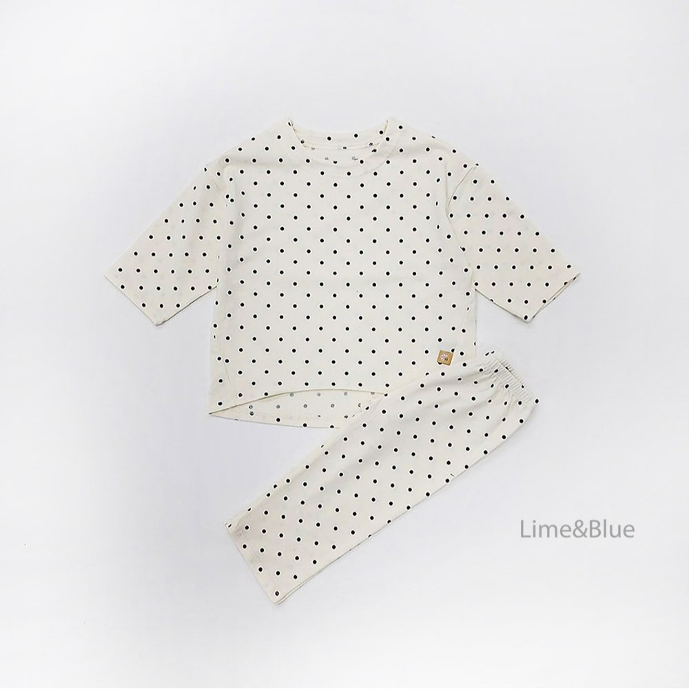 Lime&Blue 套裝 上下 Kids 라임앤블루 어텀도트베스트실내복-規格圖9