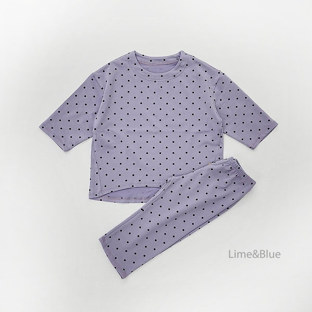 Lime&Blue 套裝 上下 Kids 라임앤블루 어텀도트베스트실내복-規格圖9