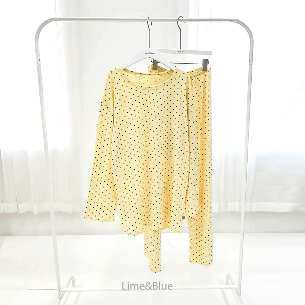 Lime&Blue 背心 親子裝 라임앤블루 어텀도트베스트실내복(성인)-細節圖2