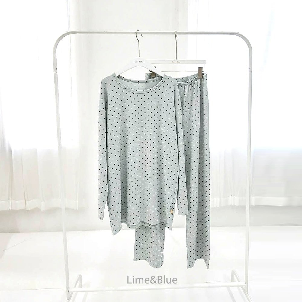 Lime&Blue 背心 親子裝 라임앤블루 어텀도트베스트실내복(성인)-細節圖7