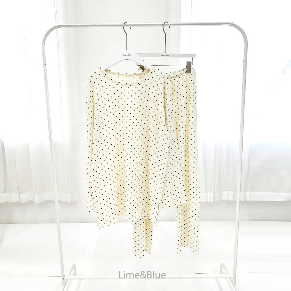 Lime&Blue 背心 親子裝 라임앤블루 어텀도트베스트실내복(성인)-規格圖9