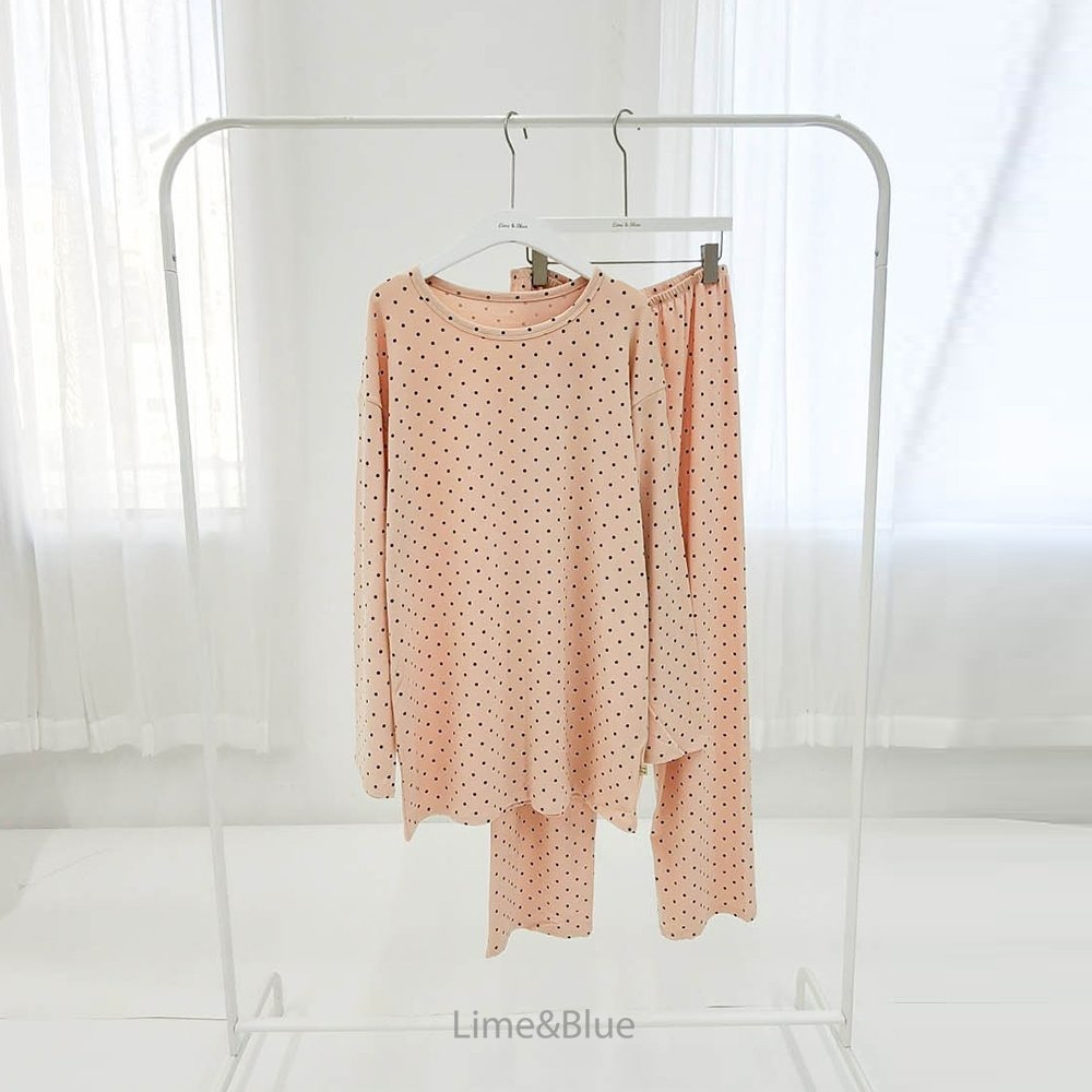 Lime&Blue 背心 親子裝 라임앤블루 어텀도트베스트실내복(성인)-規格圖9