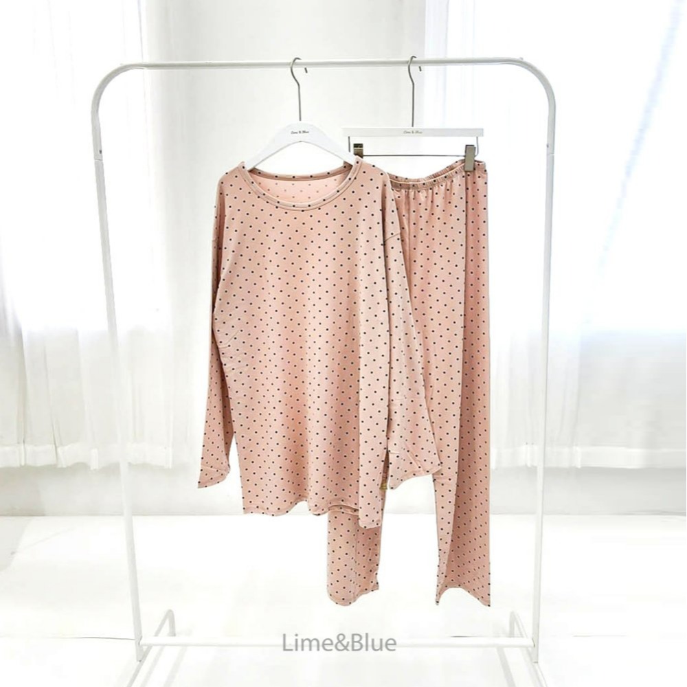 Lime&Blue 背心 親子裝 라임앤블루 어텀도트베스트실내복(성인)-規格圖9