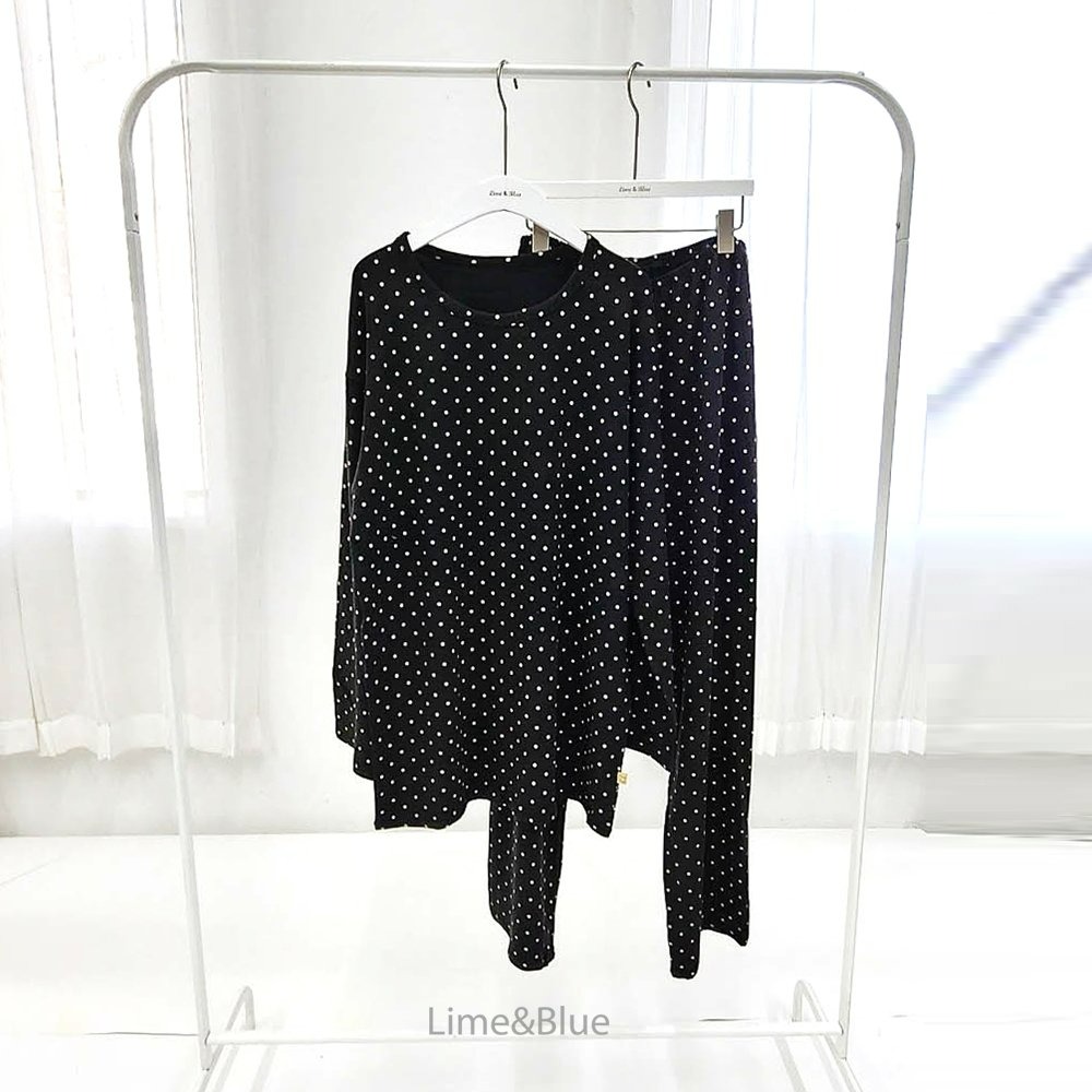 Lime&Blue 背心 親子裝 라임앤블루 어텀도트베스트실내복(성인)-規格圖9