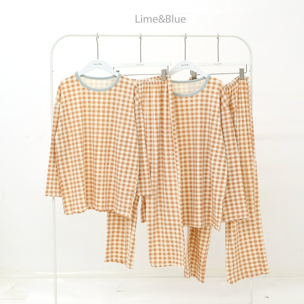 Lime&Blue 套裝 上下 라임앤블루 어텀크래커체크상하세트(성인)-規格圖11