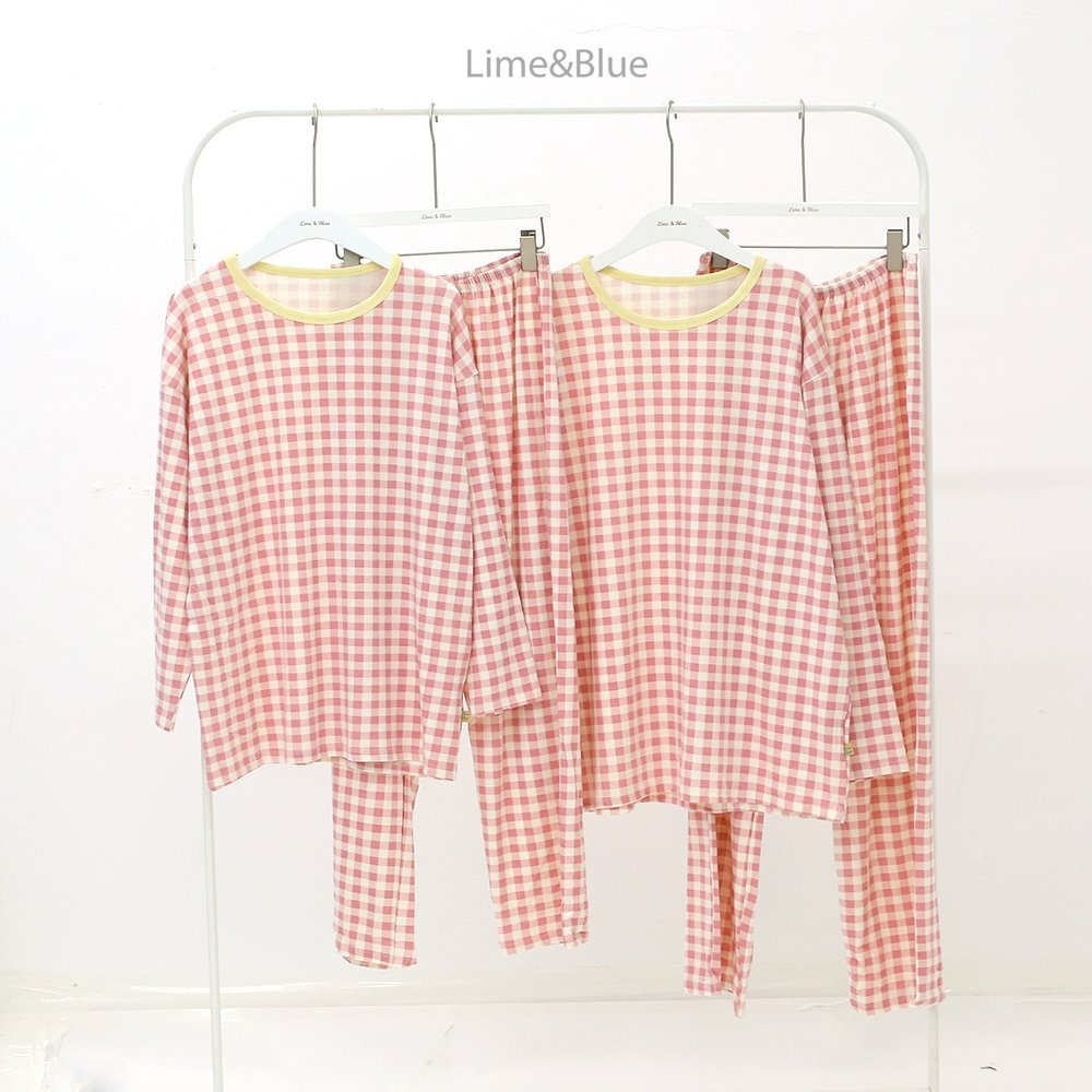 Lime&Blue 套裝 上下 라임앤블루 어텀크래커체크상하세트(성인)-規格圖11