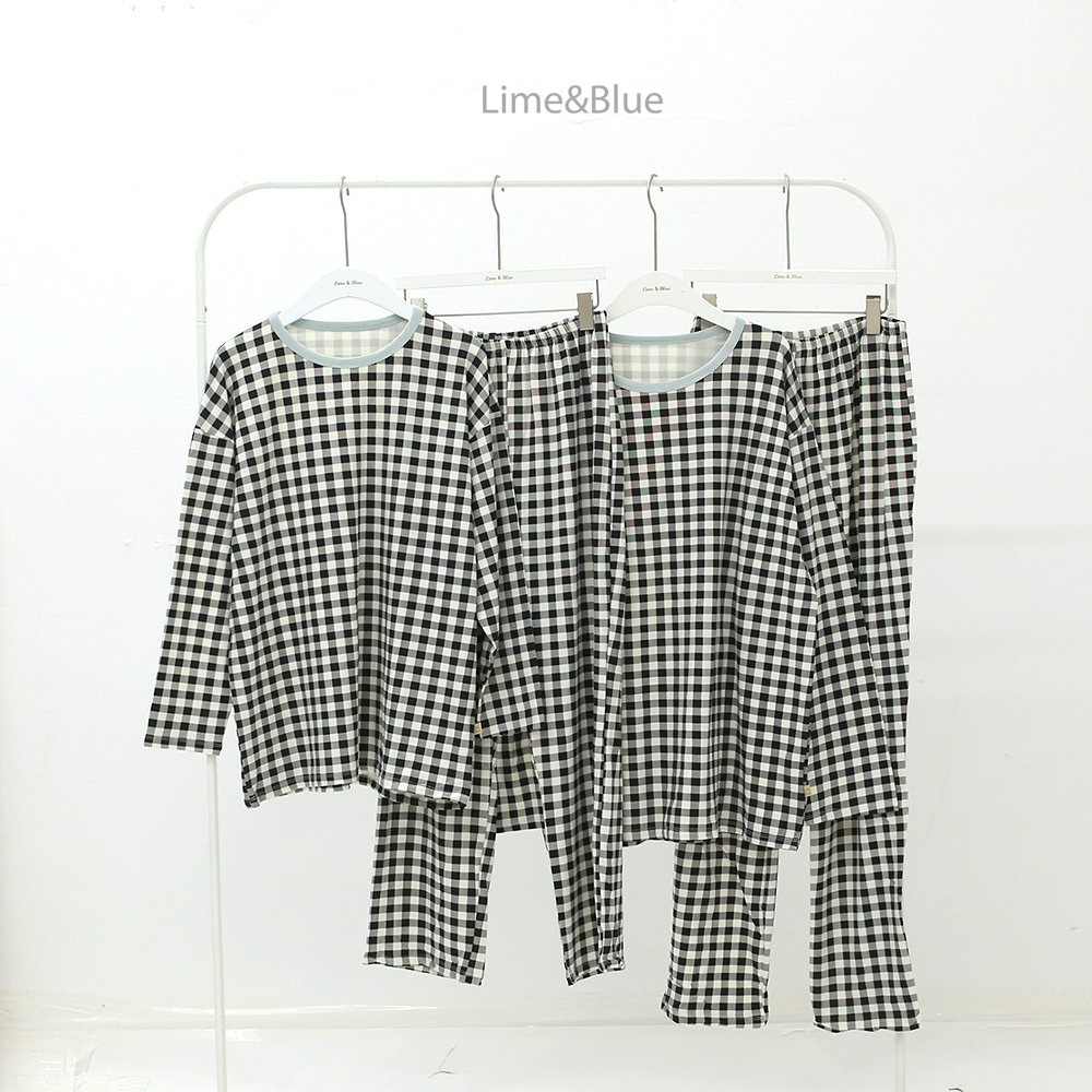 Lime&Blue 套裝 上下 라임앤블루 어텀크래커체크상하세트(성인)-規格圖11