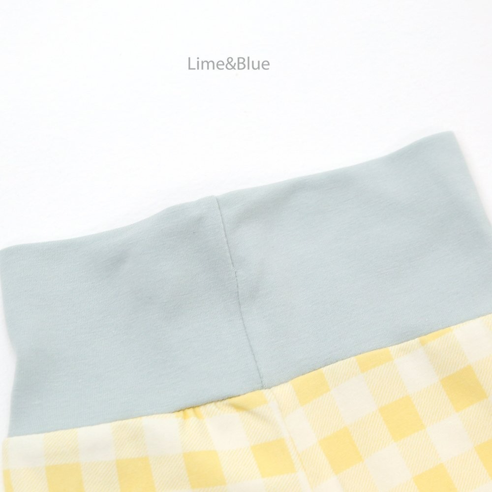 Lime&Blue 套裝 包屁衣+褲子 라임앤블루 어텀크래커체크슈트-細節圖6