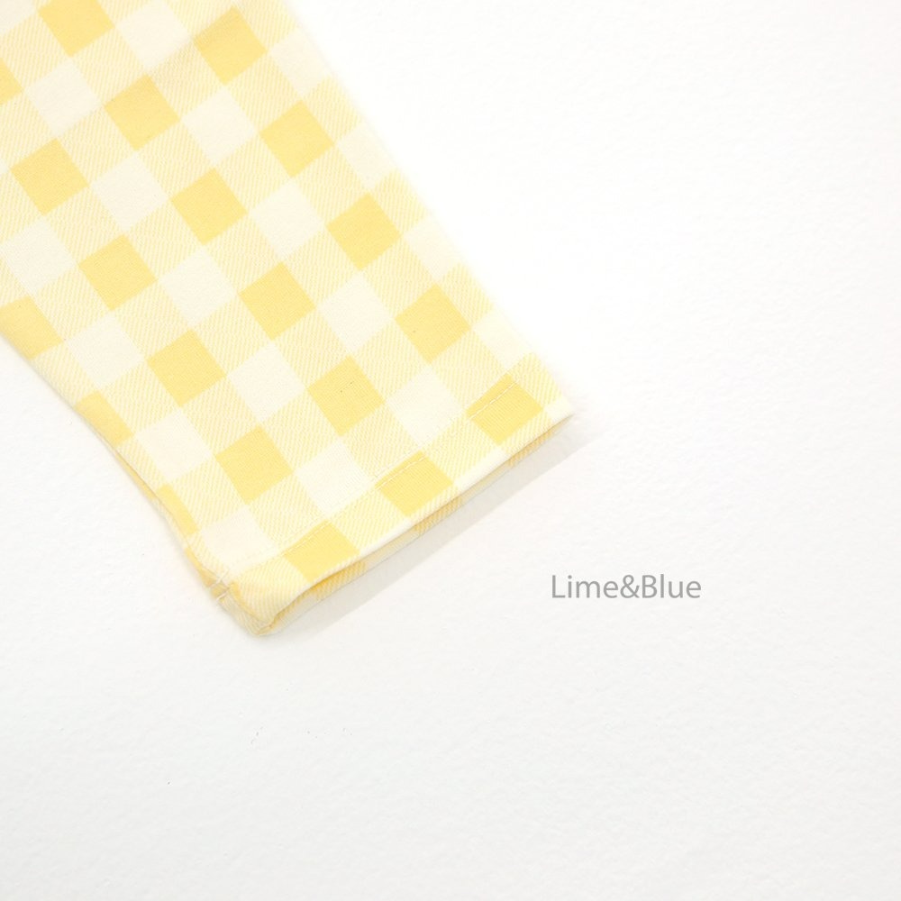 Lime&Blue 套裝 包屁衣+褲子 라임앤블루 어텀크래커체크슈트-細節圖7