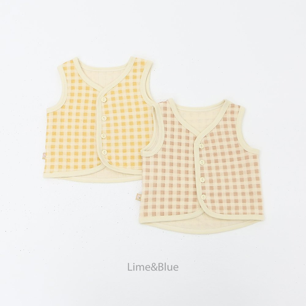 Lime&Blue 背心 Kids 라임앤블루 크래커누빔수면조끼-細節圖3