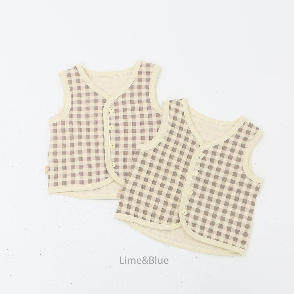 Lime&Blue 背心 Kids 라임앤블루 크래커누빔수면조끼-細節圖5