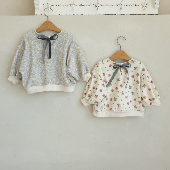 Eclair 上衣 에끌레어 리본맨투맨-細節圖2