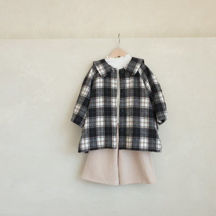 Eclair 外套 에끌레어 체크코트-細節圖3