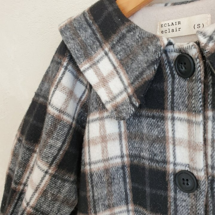 Eclair 外套 에끌레어 체크코트-細節圖6