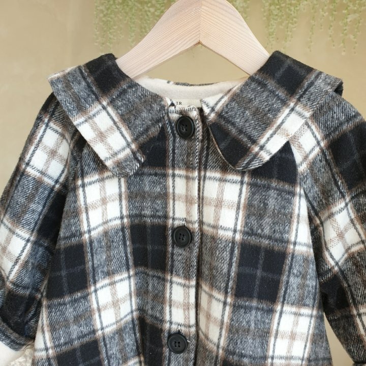 Eclair 外套 에끌레어 체크코트-細節圖10