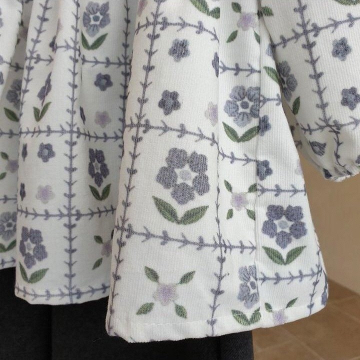 Eclair 上衣 에끌레어 샤벳블라우스-細節圖2