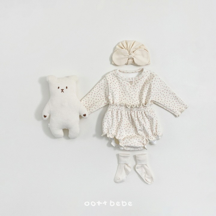 Oottbebe 套裝 上下 오뜨베베 쁘띠플라워블루머세트-細節圖2