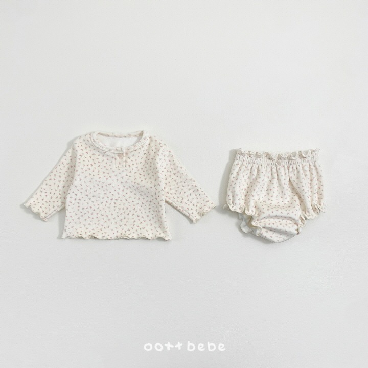 Oottbebe 套裝 上下 오뜨베베 쁘띠플라워블루머세트-細節圖5
