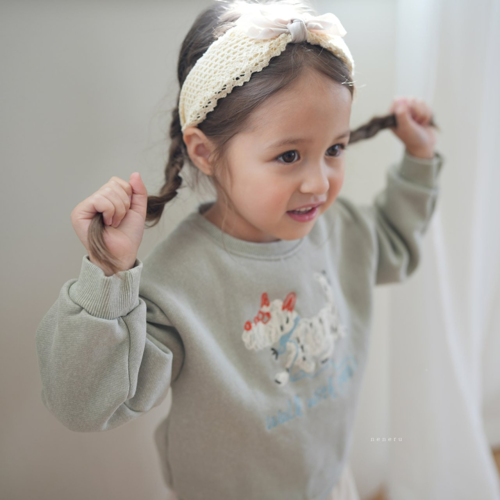 Neneru 上衣 네네루 댕이체인맨투맨-細節圖3