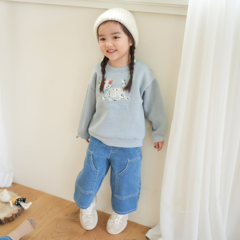 Neneru 上衣 네네루 댕이체인맨투맨-細節圖9