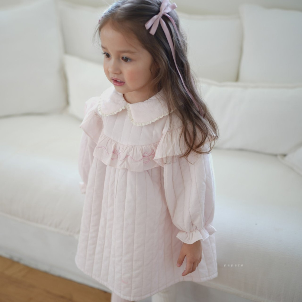 Neneru 洋裝 네네루 리본누빔원피스-細節圖3