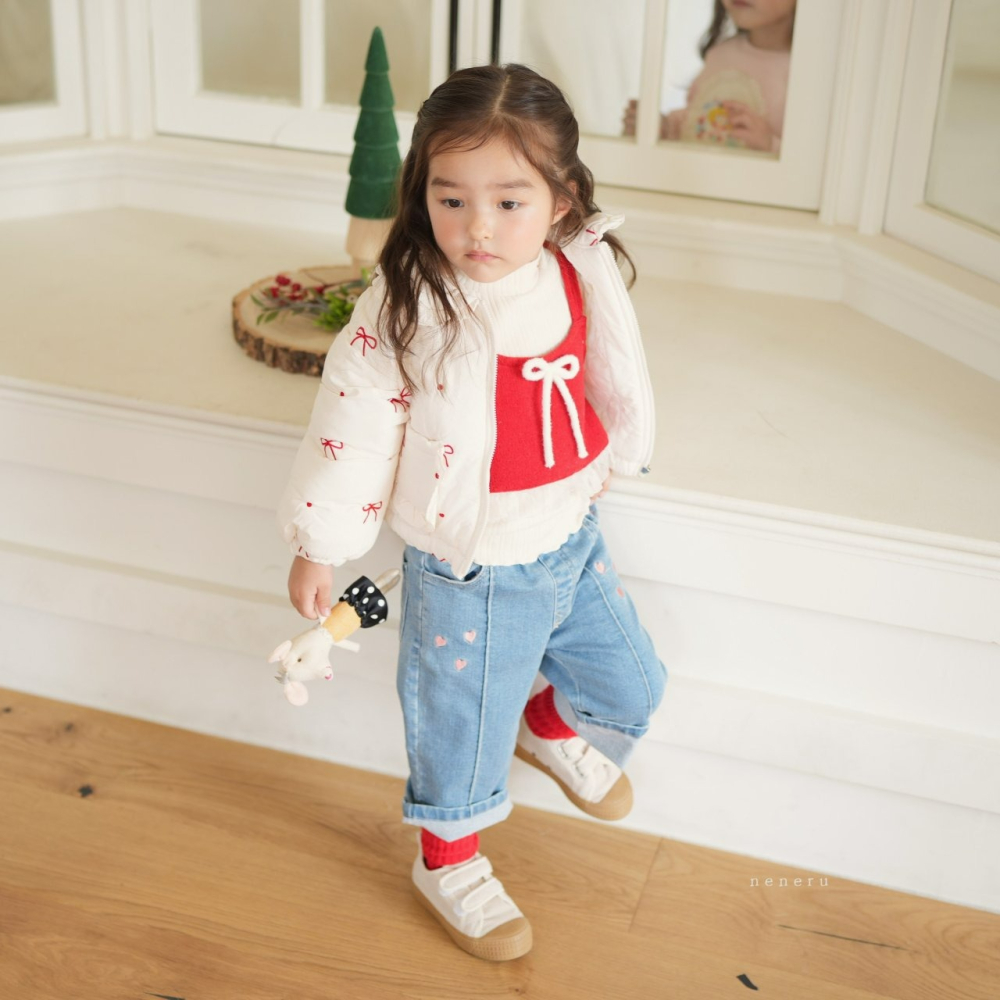 Neneru 外套 네네루 만다린리본자수패딩-細節圖2