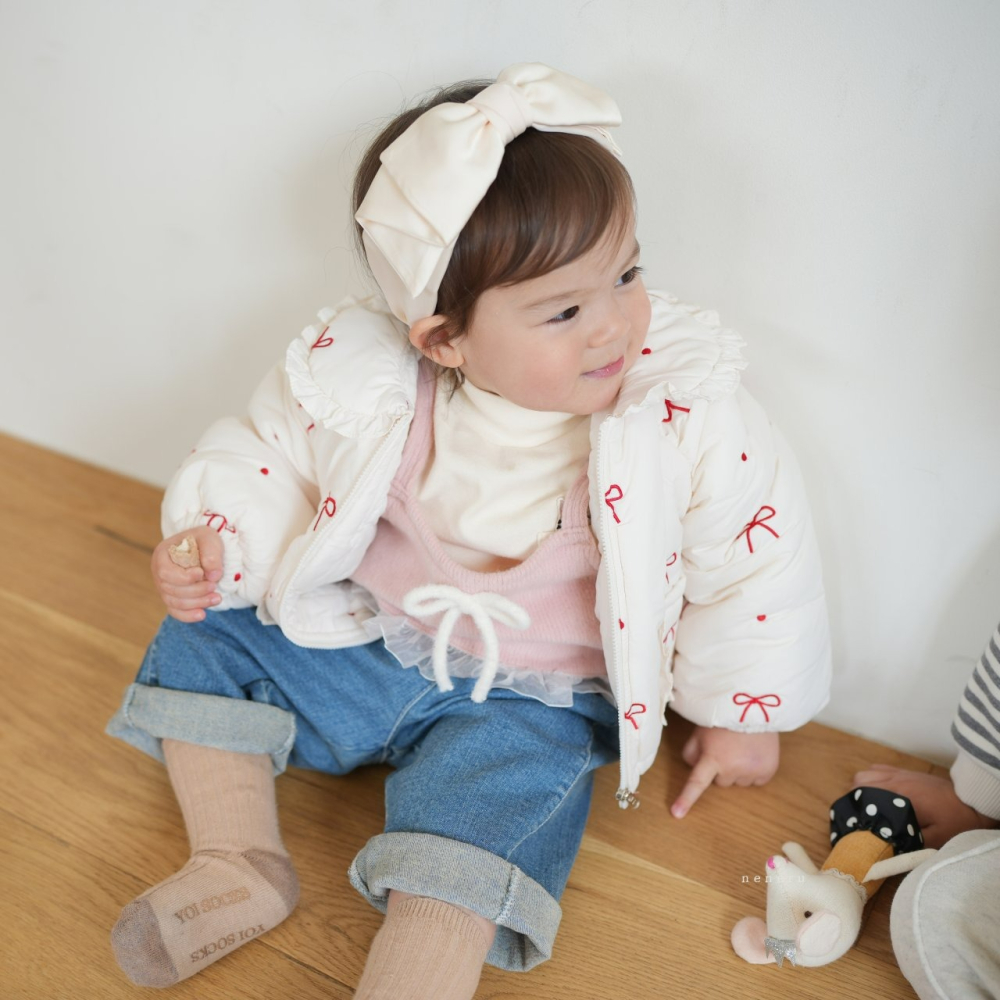 Neneru 外套 네네루 만다린리본자수패딩-細節圖5