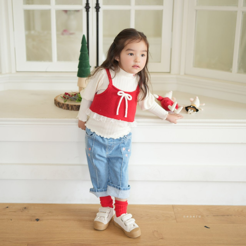 Neneru 背心 네네루 메리리본조끼-細節圖5