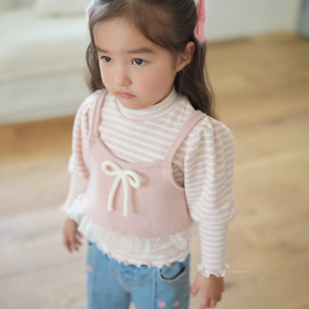 Neneru 背心 네네루 메리리본조끼-細節圖6