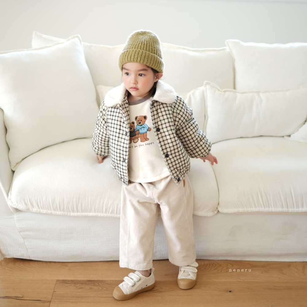 Neneru 外套 네네루 체크카라패딩-細節圖3