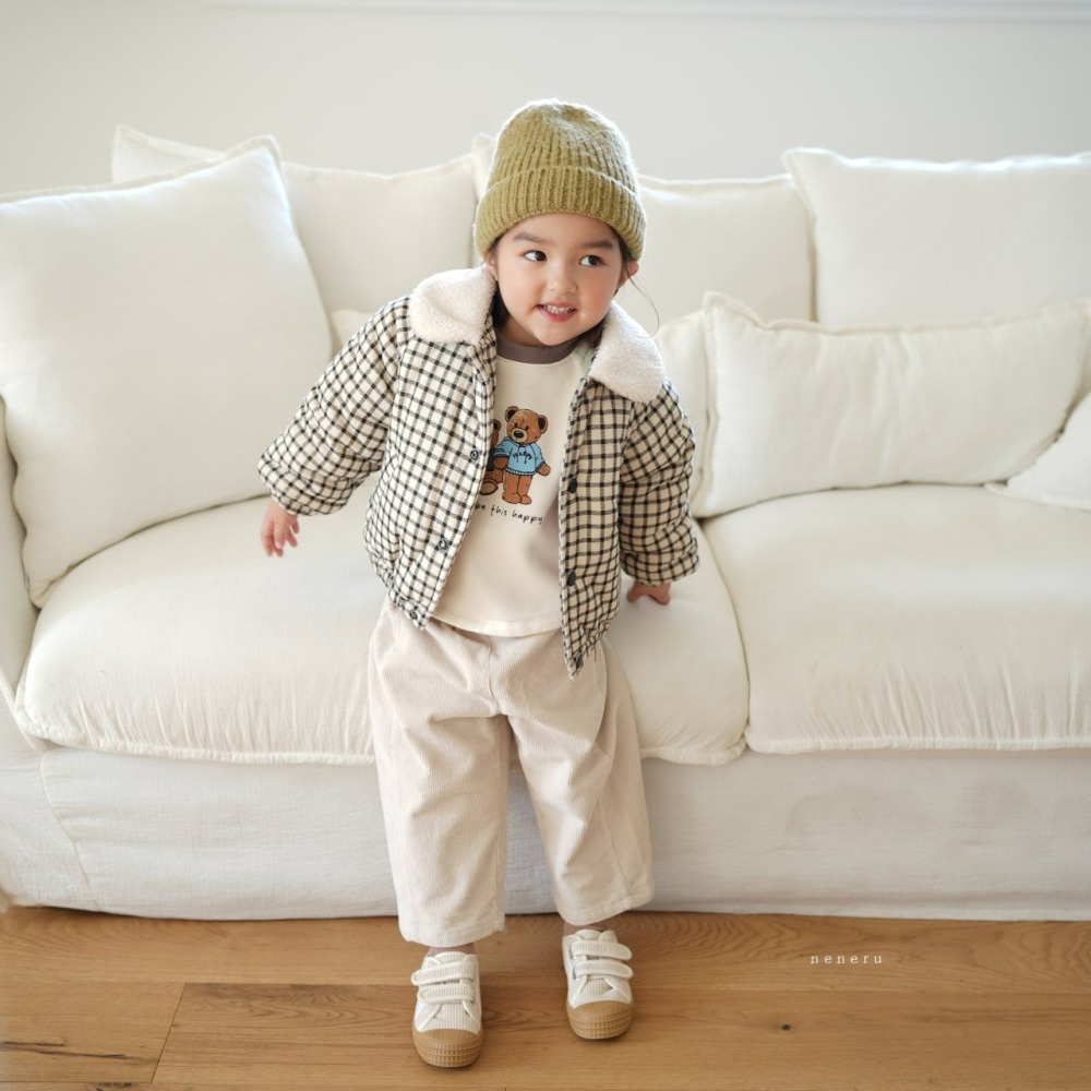 Neneru 外套 네네루 체크카라패딩-細節圖4