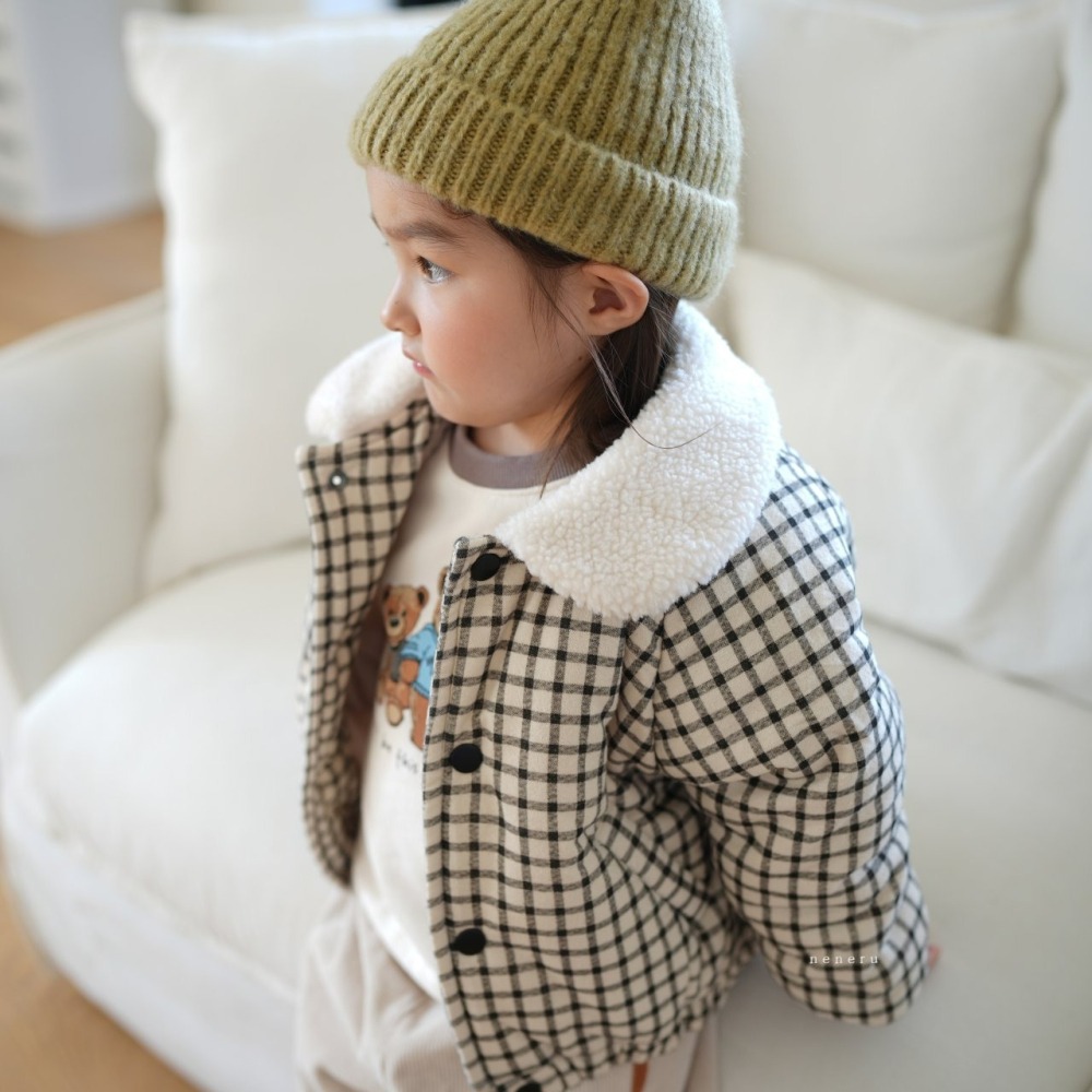 Neneru 外套 네네루 체크카라패딩-細節圖5