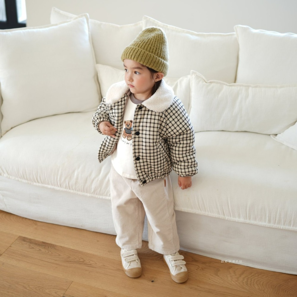 Neneru 外套 네네루 체크카라패딩-細節圖8