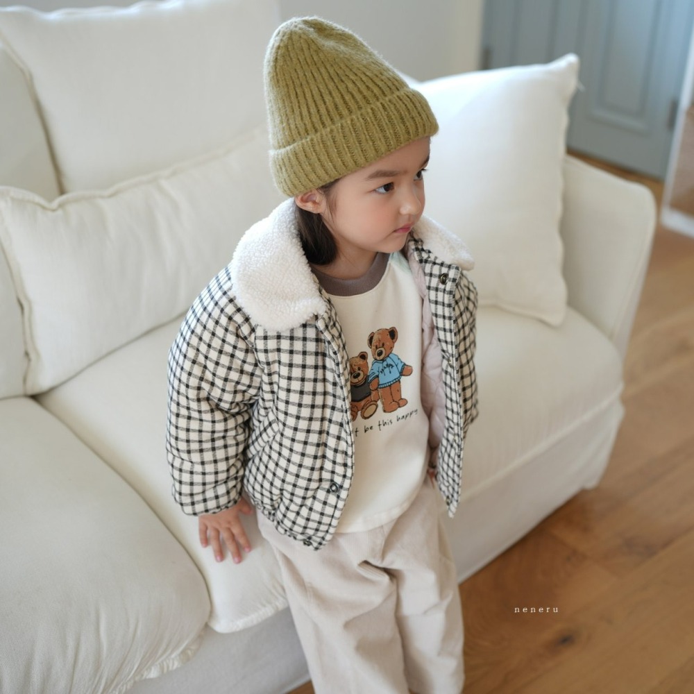 Neneru 外套 네네루 체크카라패딩-細節圖9