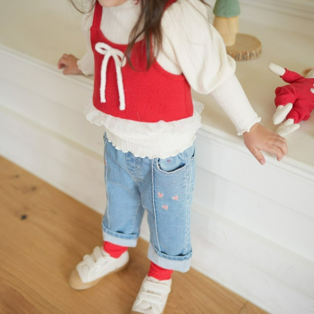 Neneru 褲子 네네루 하트청자수바지-細節圖4