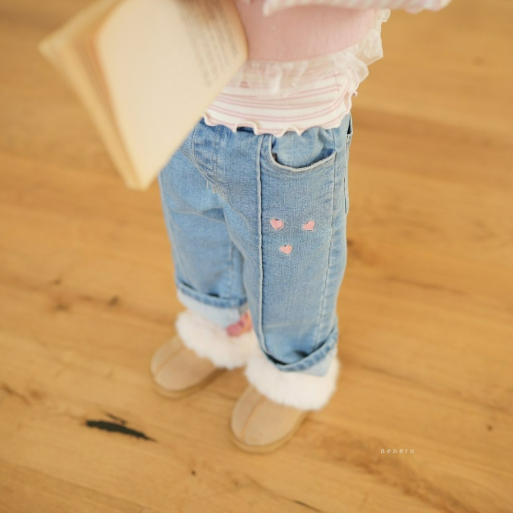 Neneru 褲子 네네루 하트청자수바지-細節圖6